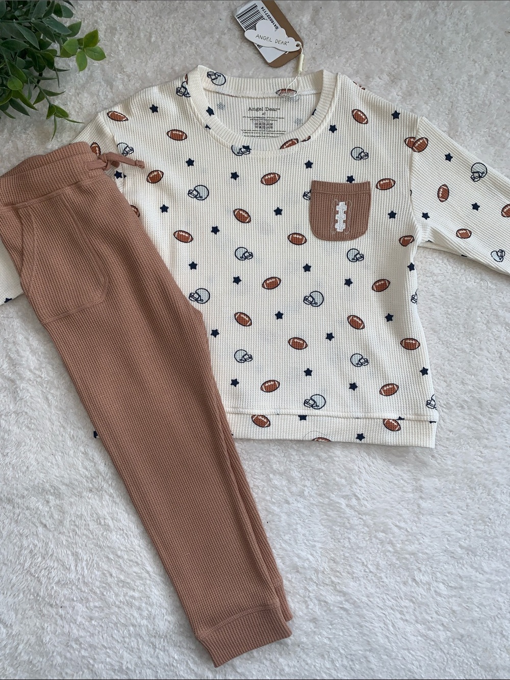 NWT Angel Dear Football Shirt & Jogger Set 4T